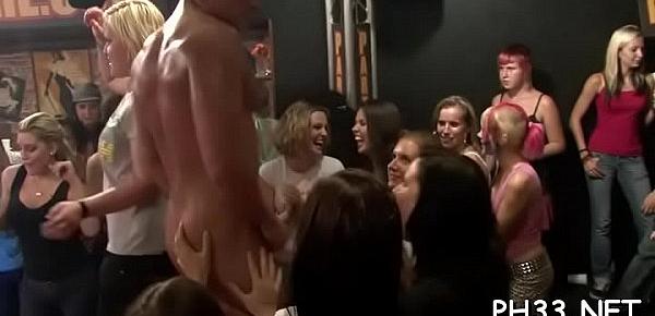  Yong girls in club are cheerful to fuck